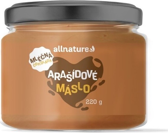 Allnature Arašídové máslo s mléčnou čokoládou 220g