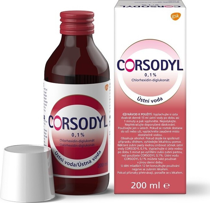 Corsodyl ústní voda 0.1% 200ml