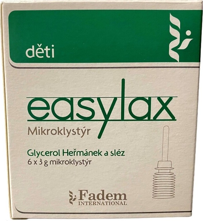 Easylax Mikroklystýr Glycerol heřm./sléz děti 6x3g