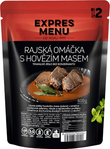 EXPRES MENU Rajská om. s hovězím masem 2 porce