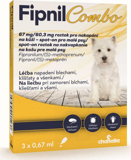 Fipnil Combo 67/60.3 mg spot-on Dog S 3x0.67ml