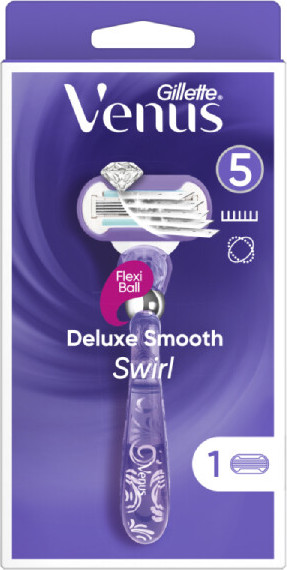 Gillette Venus5 Extra Smooth Swirl dámský holicí strojek + 1 náhradní hlavice