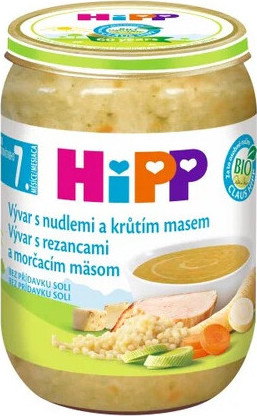 HiPP POLÉVKY BIO Vývar s nudl. a krůtím m. 190g