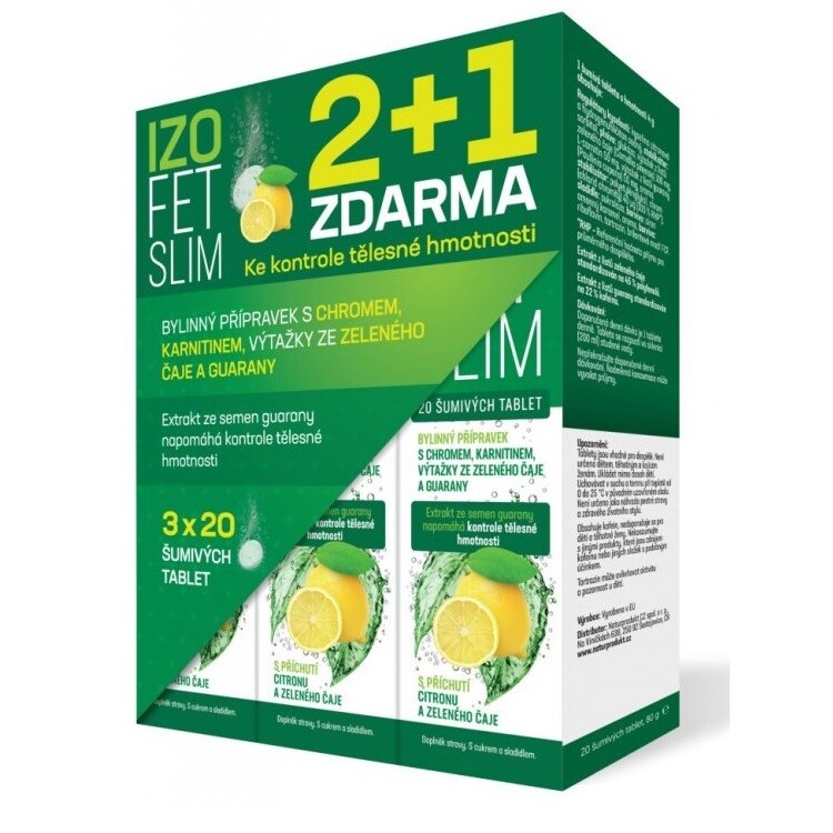 Naturprodukt Izofet Slim šum.tbl.60 2+1 zdarma