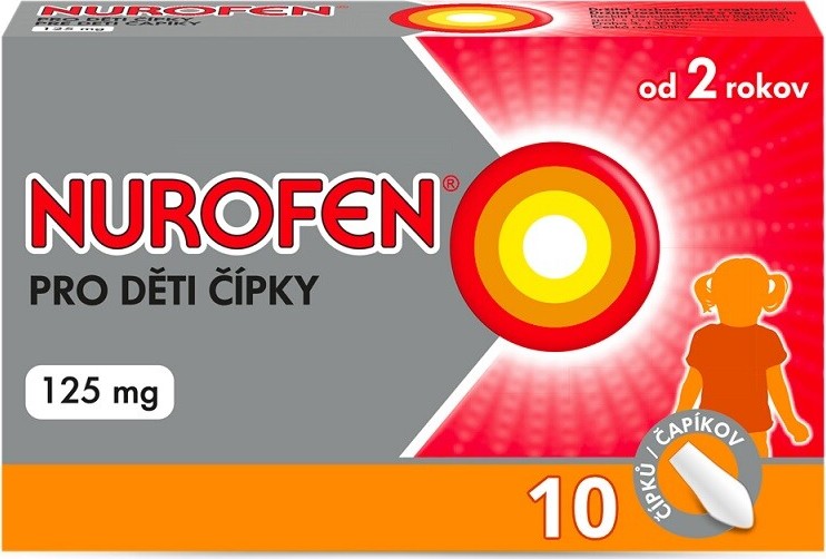 NUROFEN PRO DĚTI 125MG čípek 10