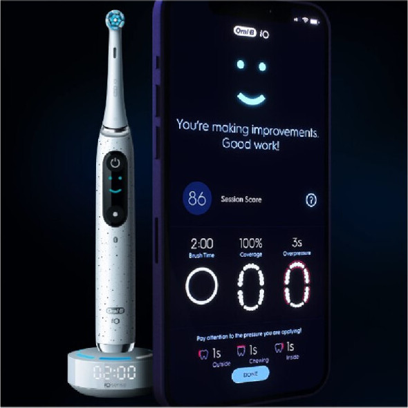 Oral-B iO 10 Stardust White magnetický zubní kartáček