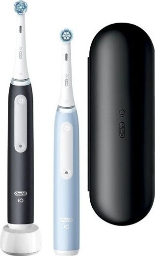 Oral-B iO3 Matt Black/Ice Blue Duo Edition magnetické zubní kartáčky