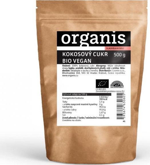 Organis Kokosový cukr BIO 500g