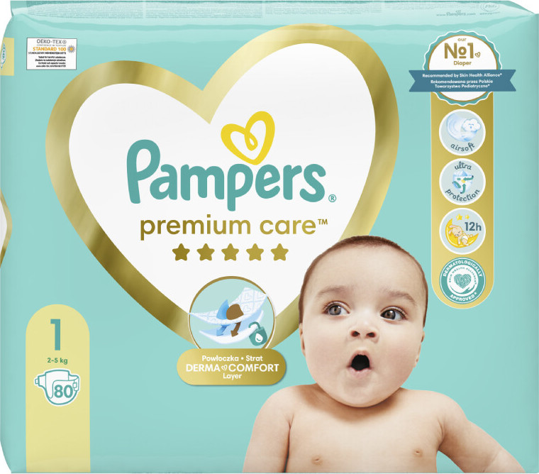 Pampers Premium Care plenky velikost 1 80ks