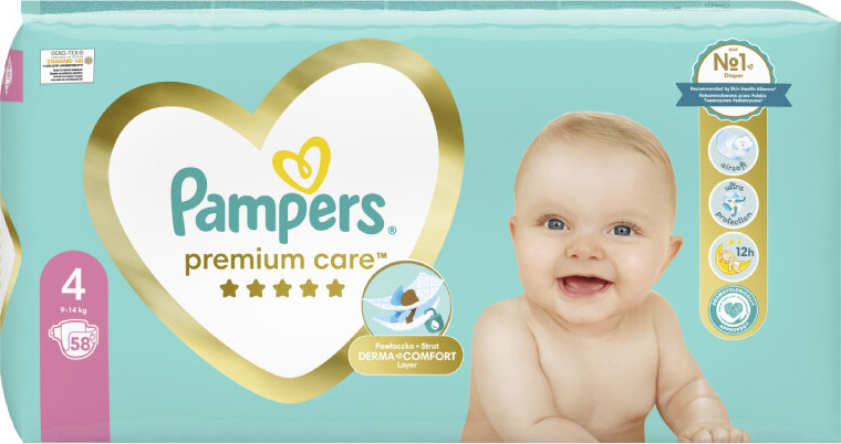 Pampers Premium Care plenky velikost 4 58ks