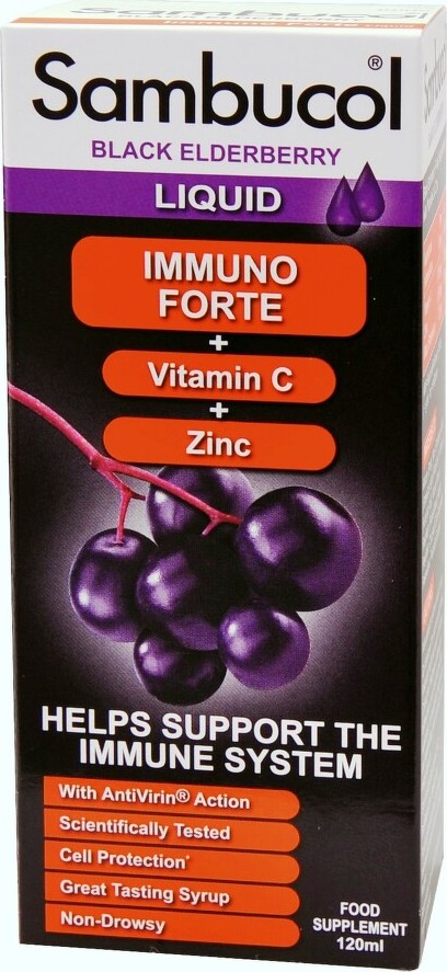 SAMBUCOL Immuno Forte Sirup + vitamin C + zinek 120ml