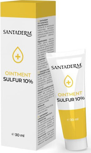 Santaderm zvláčňující mast s 10% obsahem síry 30ml