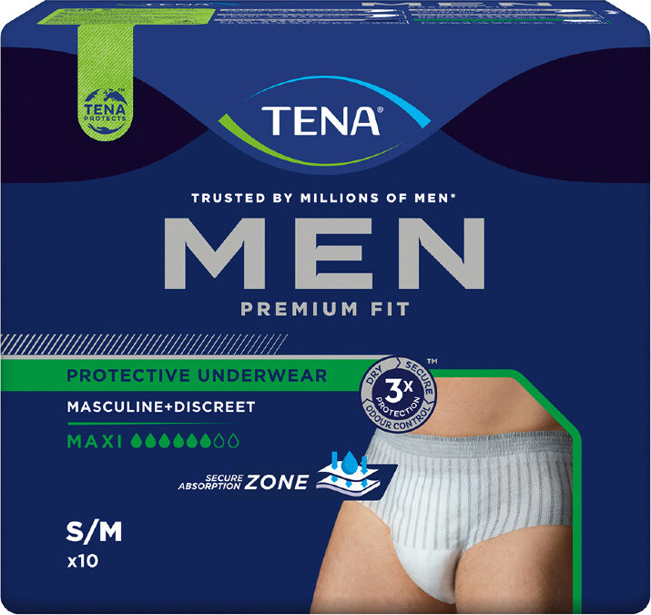 Tena Men PU Maxi S/M inkontinenční kalhotky 10ks