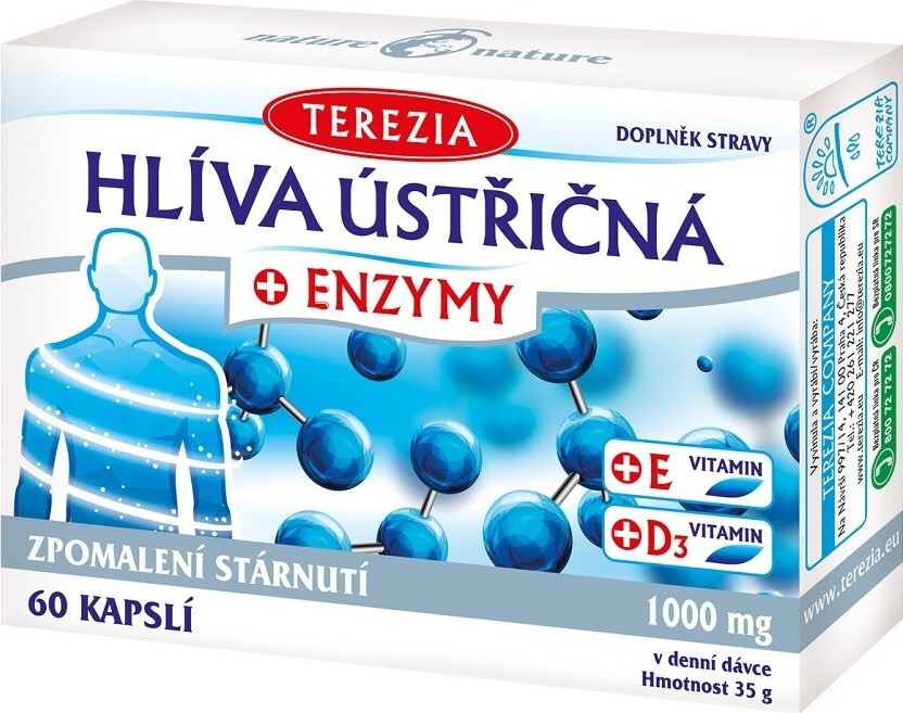 TEREZIA Hlíva ústřičná+enzymy 60 kapslí