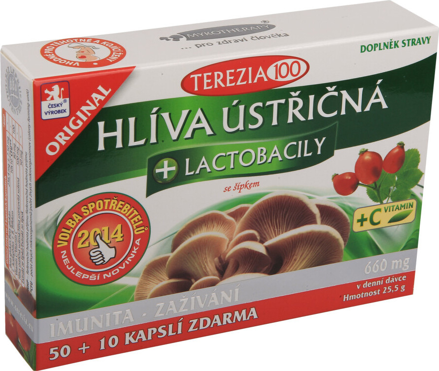 TEREZIA Hlíva ústřičná+lactobacily+vit.C cps.60