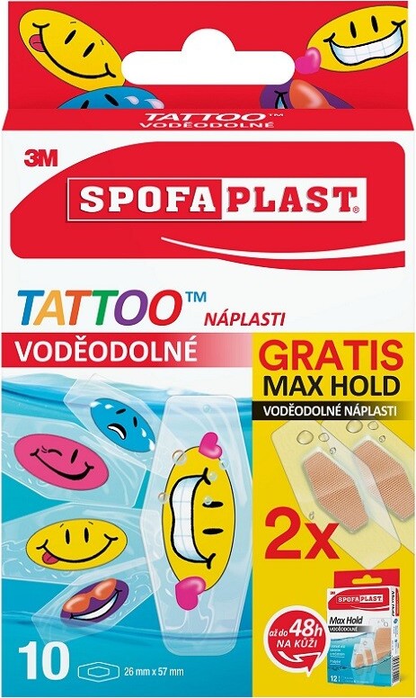 3M Spofaplast 115P Tattoo Voděodolné náplasti 10 ks + 2 zdarma