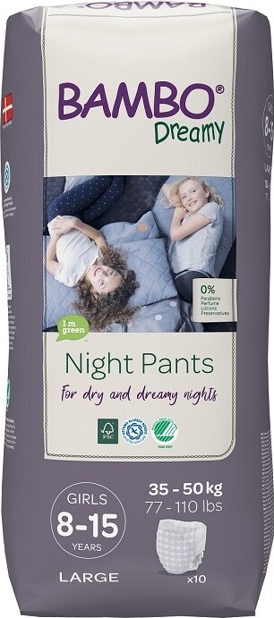 BAMBO DREAMY NIGHT PANTS 8-15 GIRL KALHOTKY ABSORPČNÍ NAVLÉKACÍ DĚTSKÉ