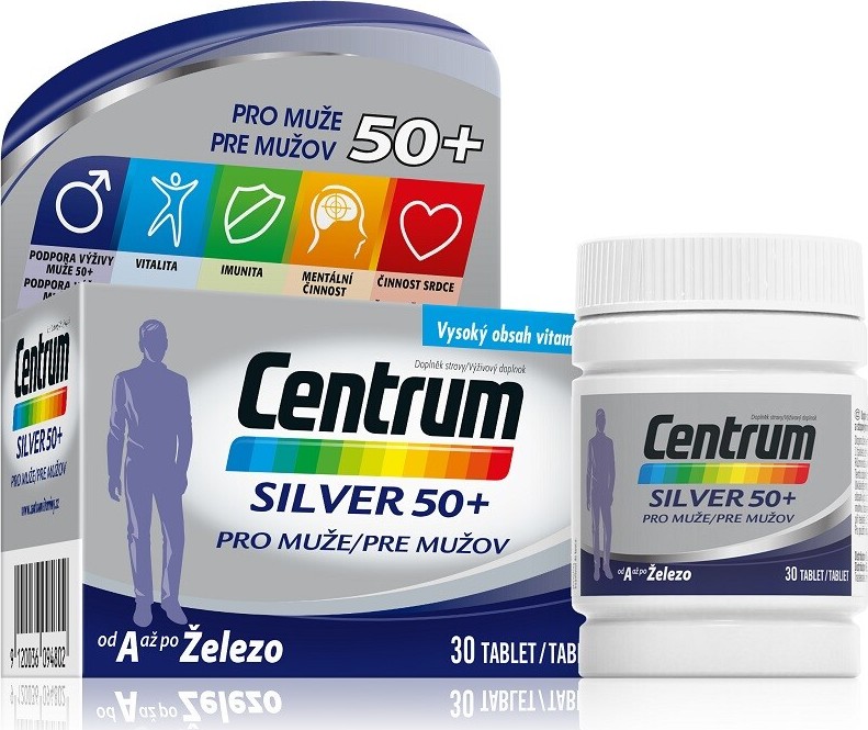 Centrum multivitamín SILVER 50+ pro muže 30 tablet