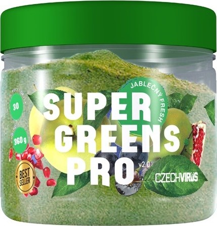 Czech Virus Super Greens Pro jablečný fresh 360g