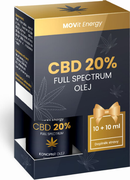 Dárkové balení MOVit CBD 20% Full Spectrum olej 2x10ml