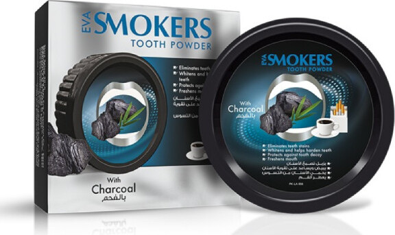 EVA SMOKERS Bělící zubní pudr Charcoal 40g