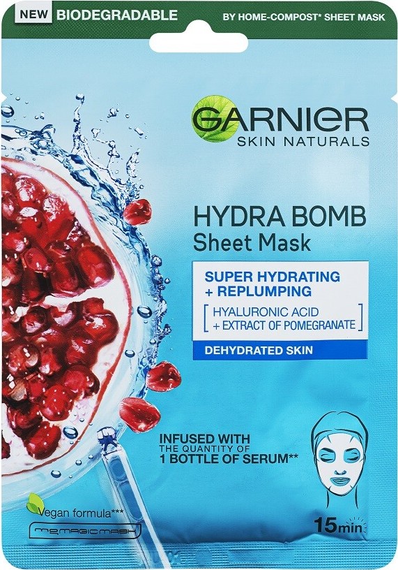 GARNIER HydraBomb vyplňující textilní maska 28g