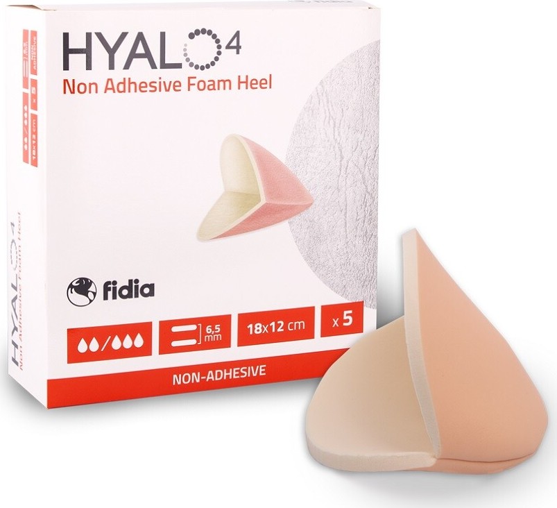 HYALO4 NON ADHESIVE FOAM HEEL DRESSING 18 X 12 CM PĚNOVÉ KRYTÍ NA PATU