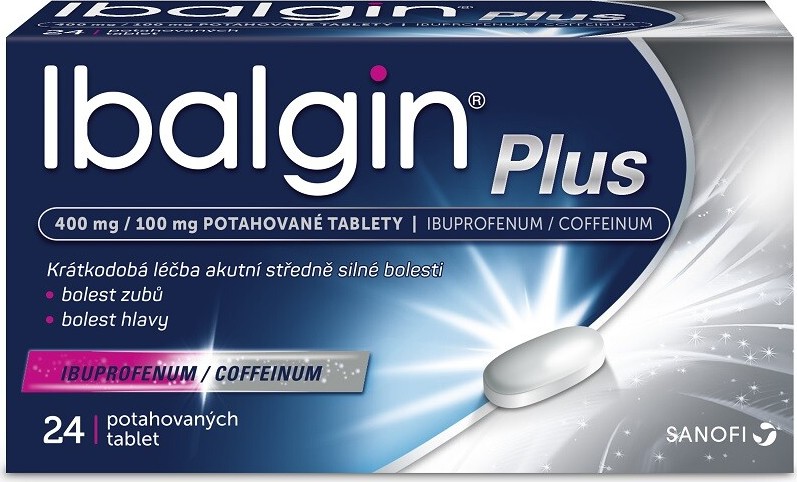 IBALGIN PLUS 400MG/100MG potahované tablety 24