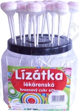 Lékárenská lízátka hroznový cukr 60ks