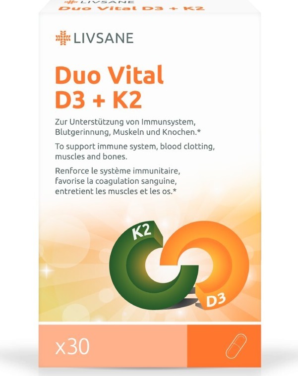 LIVSANE Duo Vital D3 + K2 30 tobolek