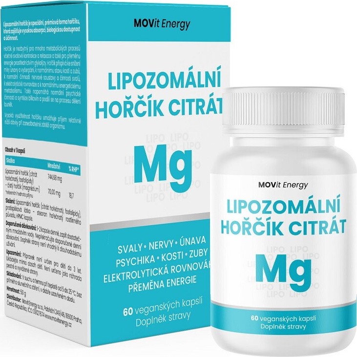 MOVit Lipozomální Hořčík Citrát cps.60