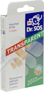 Náplasti Dr.SOS Transparent.voděod.elast. mix 20ks