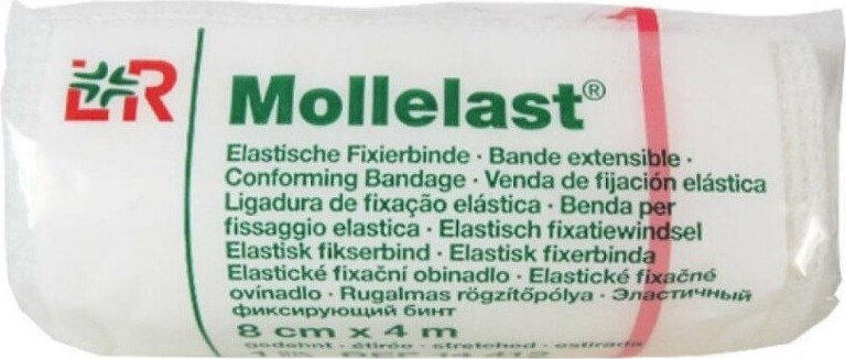 OBINADLO ELASTICKÉ FIXAČNÍ - MOLLELAST 8CMX4M