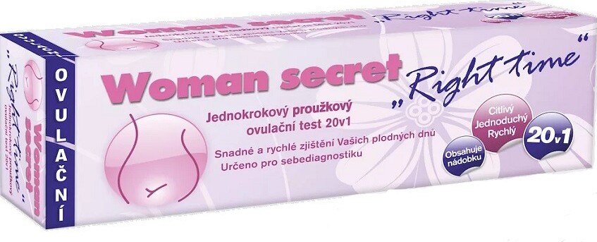 Ovulační test Woman secret Right time 20ks