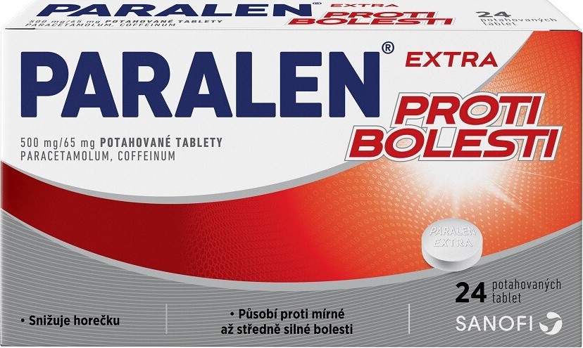 PARALEN EXTRA PROTI BOLESTI 500MG/65MG potahované tablety 24