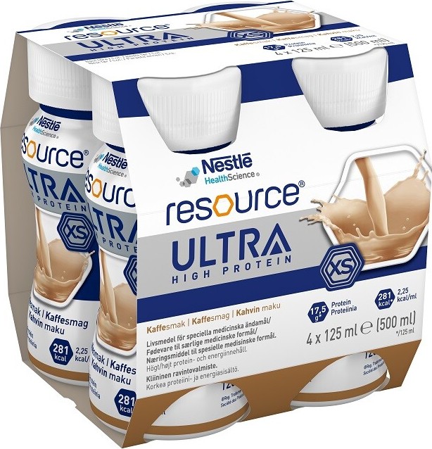 RESOURCE ULTRA HIGH PROTEIN KÁVOVÁ PŘÍCHUŤ perorální roztok 4X125ML