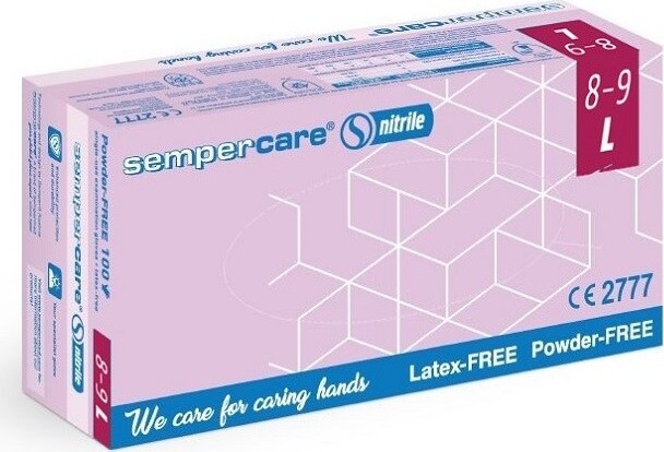 Rukavice vyš. Sempercare Nitril L 100ks b.p.