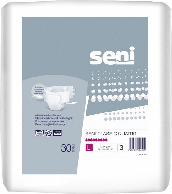 SENI CLASSIC QUATRO LARGE KALHOTKY ABSORPČNÍ PRODYŠNÉ NOČNÍ BOKY 100-150CM