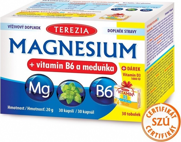 TEREZIA Magnesium+B6 cps.30 + Vitamin D3 1000 IU tob.30