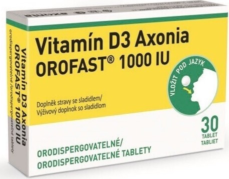 Vitamín D3 Axonia OROFAST 1000IU orodisp.tbl.30