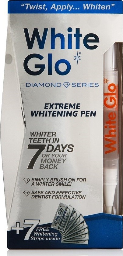 WHITE GLO Bělící pero 2.5ml+7 bělících pásek