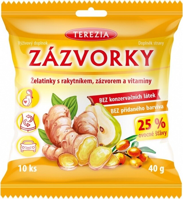 ZÁZVORKY želatinky s rakytníkem zázvorem a vit 40g