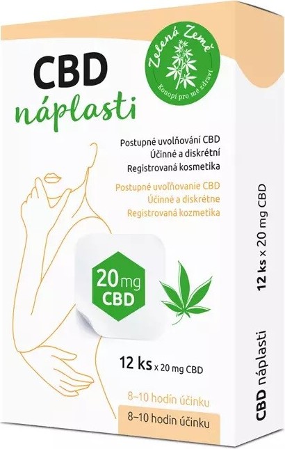 Zelená Země CBD náplasti 20mg 12ks