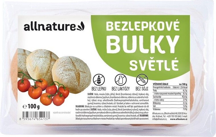 Allnature Bezlepkové bulky světlé 100g