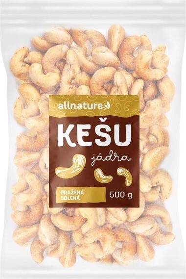 Allnature Kešu pražená solená 500g