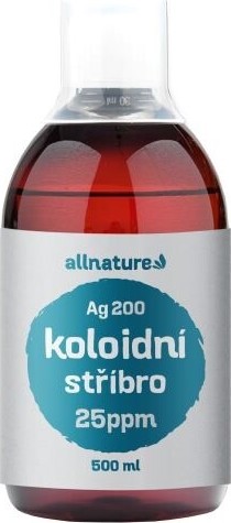 Allnature Koloidní stříbro Ag200 25ppm 500ml