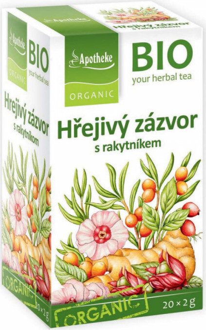 Apotheke BIO Hřejivý zázvor s rakytníkem 20x2g