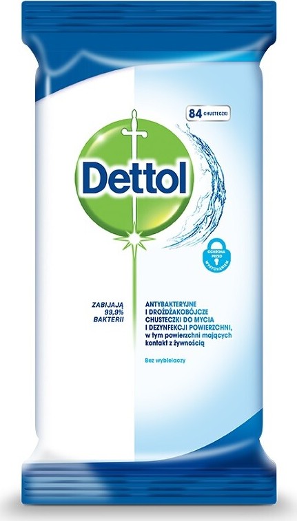 Dettol antibakteriální ubrousky na povrchy 84ks