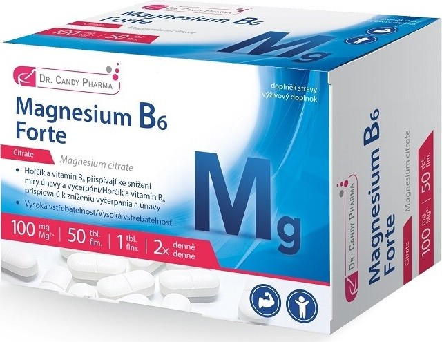 Dr.Candy Pharma Magnesium B6 Forte tbl.50x100mg