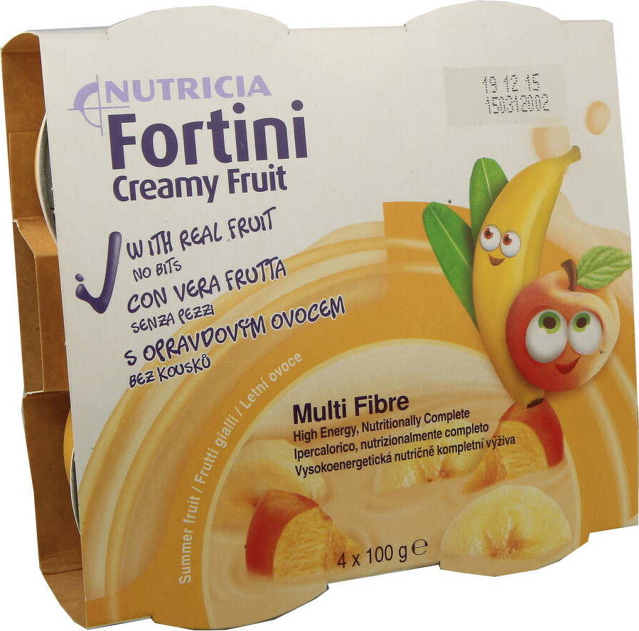 FORTINI CREAMY FRUIT MULTI FIBRE LETNÍ OVOCE POR SOL 4X100G